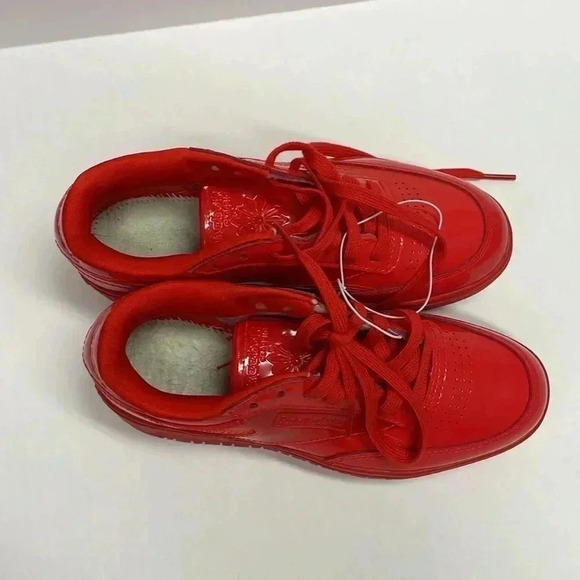 Reebok- Cardi B Club C Double, Sz. 6½ Women's Red Patent - Picture 2 of 5